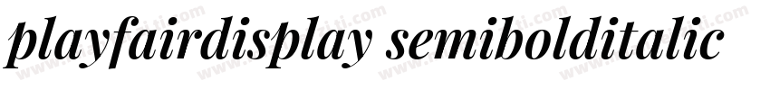 playfairdisplay semibolditalic字体转换